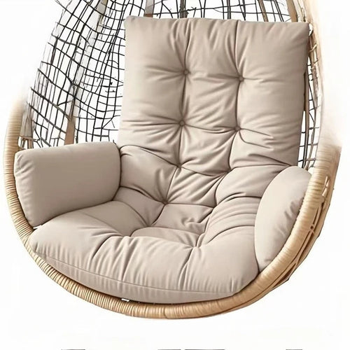 fauteuil suspendu gris corduroy moderne anti décubitus coussin amovible lavable adultes oblong tringle