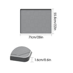 tapis toilette chat gris hexagones moderne imperméable daim easy clean 71x55cm