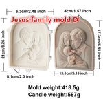 moulages bougies sculptées jésus nativité christ relief classique religieux silicone opaques