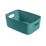 boîte rangement moderne poignées blanc beige bleu marine imperméable plastique
