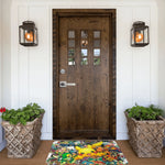 tapis antidérapant multicolore pokémon illustration moderne absorbant extérieur entrée cuisine balcon