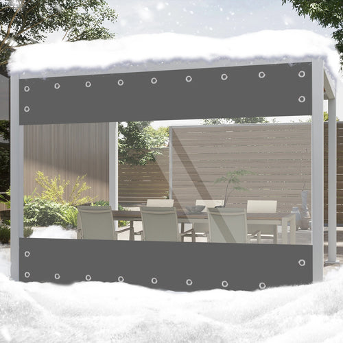 toile pergola pvc beige opaque imperméable terrasse jardin protection exterieur