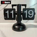 horloge cadran rotatif vintage noir blanc rétro pied circulaire chiffres noirs fond blanc