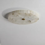 plafonnier moderne led marbre blanc semi transparent texture métal pierre