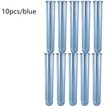 tubes essai silicone transparent violet bleu clair moderne decoration intérieure 12cm 10pièces