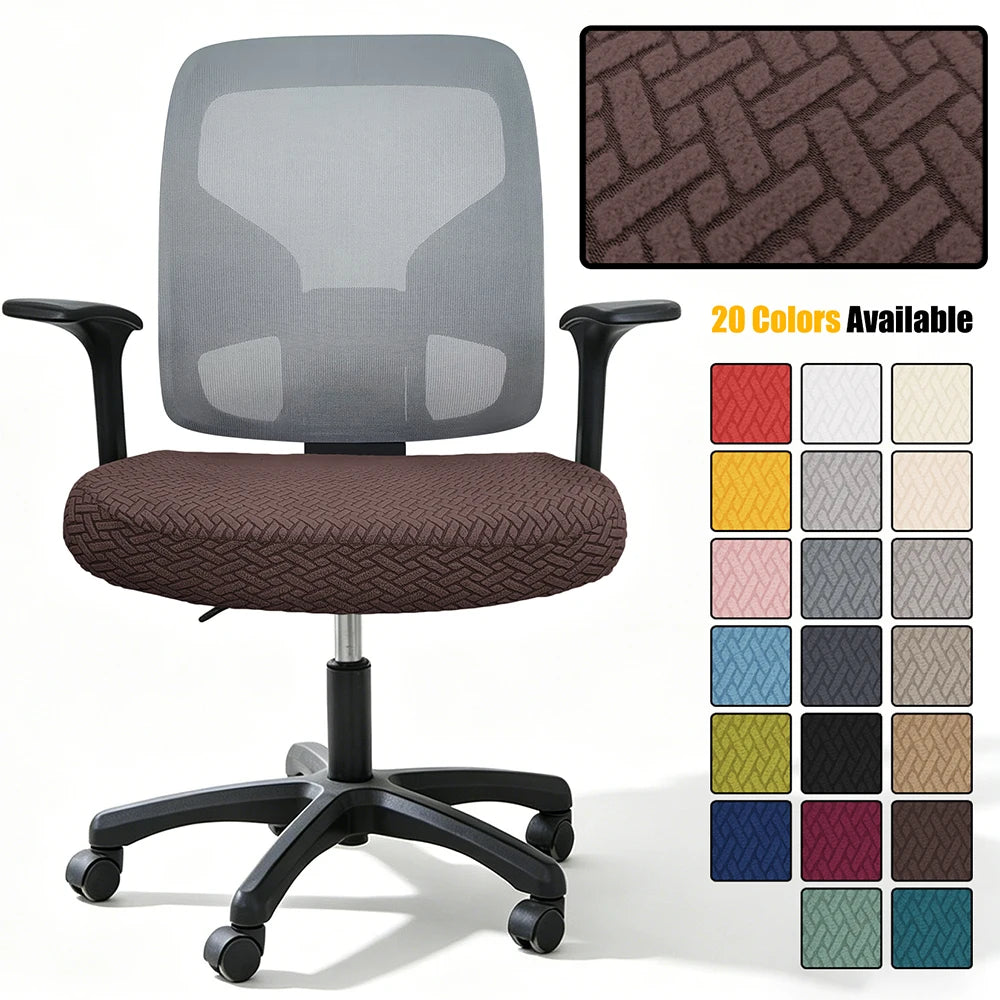 housse chaise polyester vert gris beige moderne tissé 46 53 cm