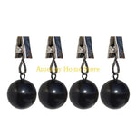 clips rideau noir moderne sphères opaques fixations clips pack quatre