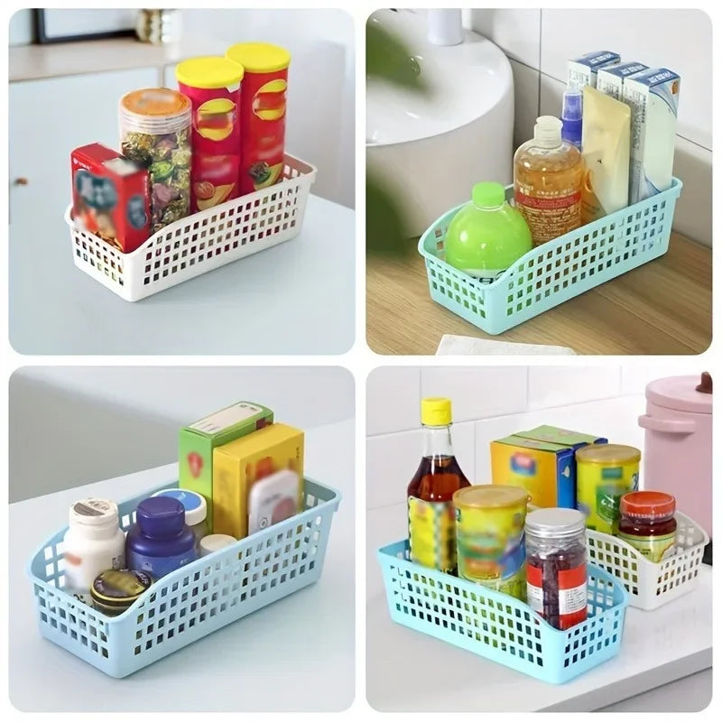 paniers rangement blancs perforations utilitaires fruits légumes charcuterie emballages divers multifonctionnels stockage familial