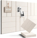 panneaux acoustiques modernes beige clair texture légèrement rugueuse 28.34x18cm 9.45x9.45cm 0.35cm épais adhésif