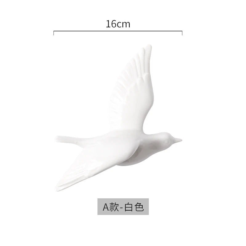 décoration intérieure oiseau vol or céramique moderne minimaliste suspension mur