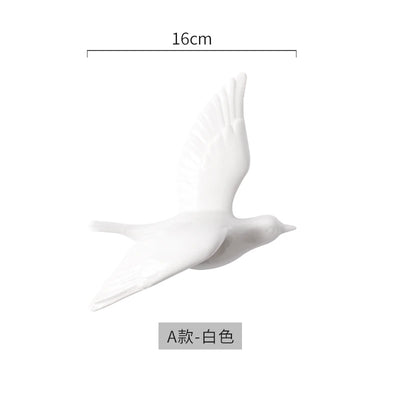 décoration intérieure oiseau vol or céramique moderne minimaliste suspension mur