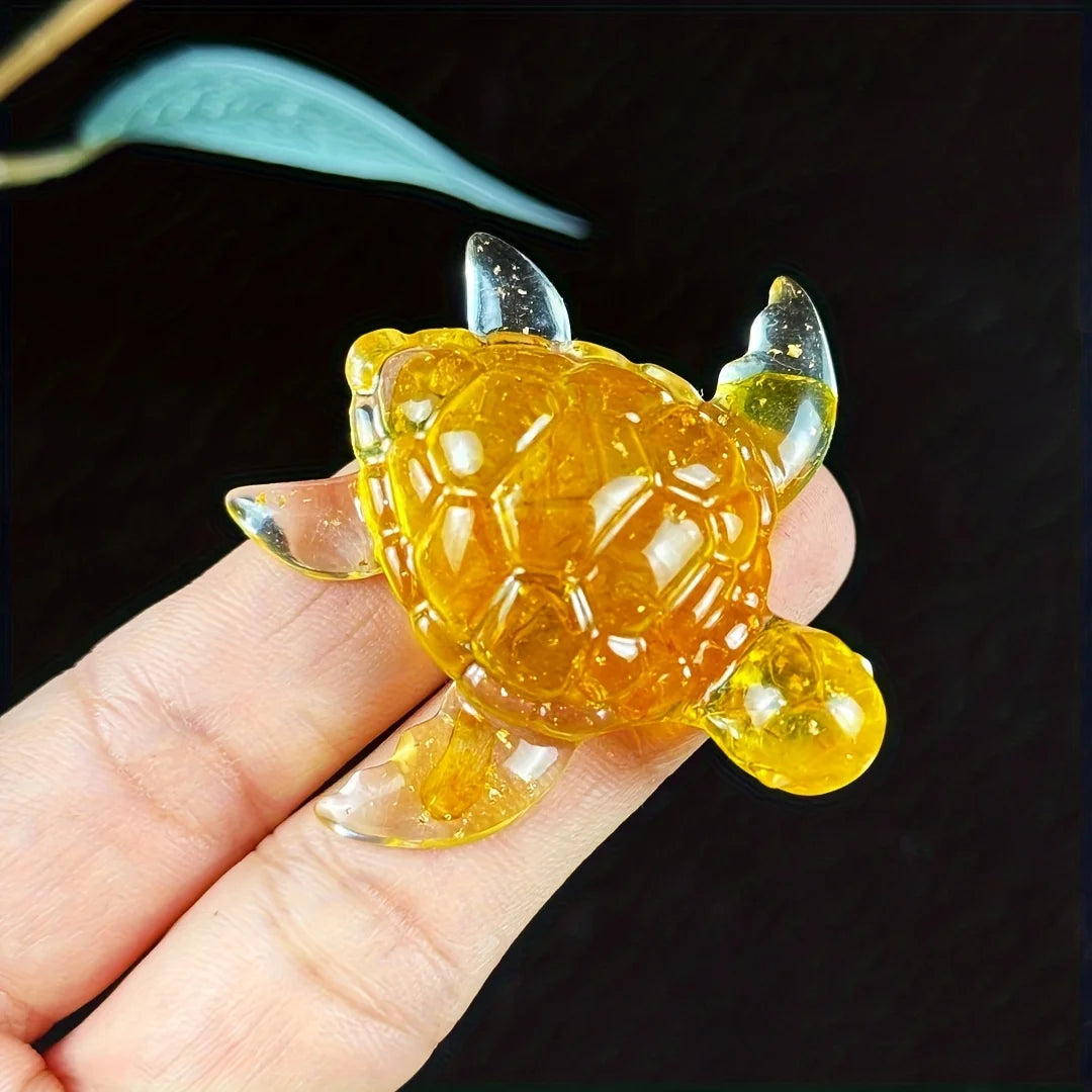 bijou tortue décoration colorées brillantes décoratif opaque multicolore verte bleue