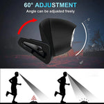lampe frontale led noire 500 lumens 12v recharge usb modes réglage clip moderne
