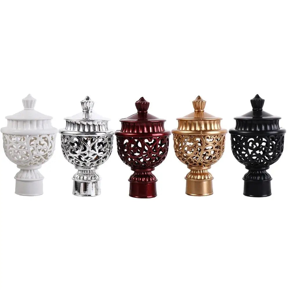 pommes rideau blanc argent rouge doré noir ajourées motifs floraux élégant classique