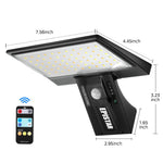 lumière solaire extérieure noire ip65 modes batterie télécommande moderne led étanche