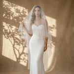 voile mariée blanc deux couches très transparent classique mariage soirées