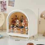 vitrine transparente moderne figurines anti poussière blanche exposant organisateur jouets eco friendly