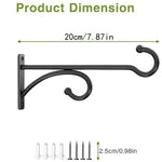 supports muraux métal noir plantes suspendues décoration jardin volutes décoratives fixations muralesextérieurintérieur
