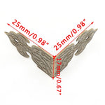 protections angle decoratives bronze or gravures florales vintage asiatique fixations invisibles set