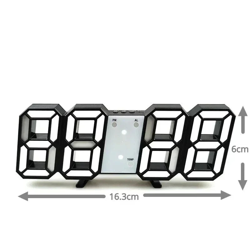 horloge digitale led moderne réveil affichage semaine calendrier blanc gris rouge vert bleu noir
