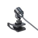 microphone portable noir clips câble moderne lisse rond opacité