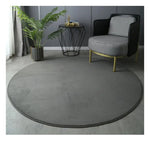 tapis rond bleu uni moderne maison chambre extérieur décoration polypropylène polyester lavage mécanique