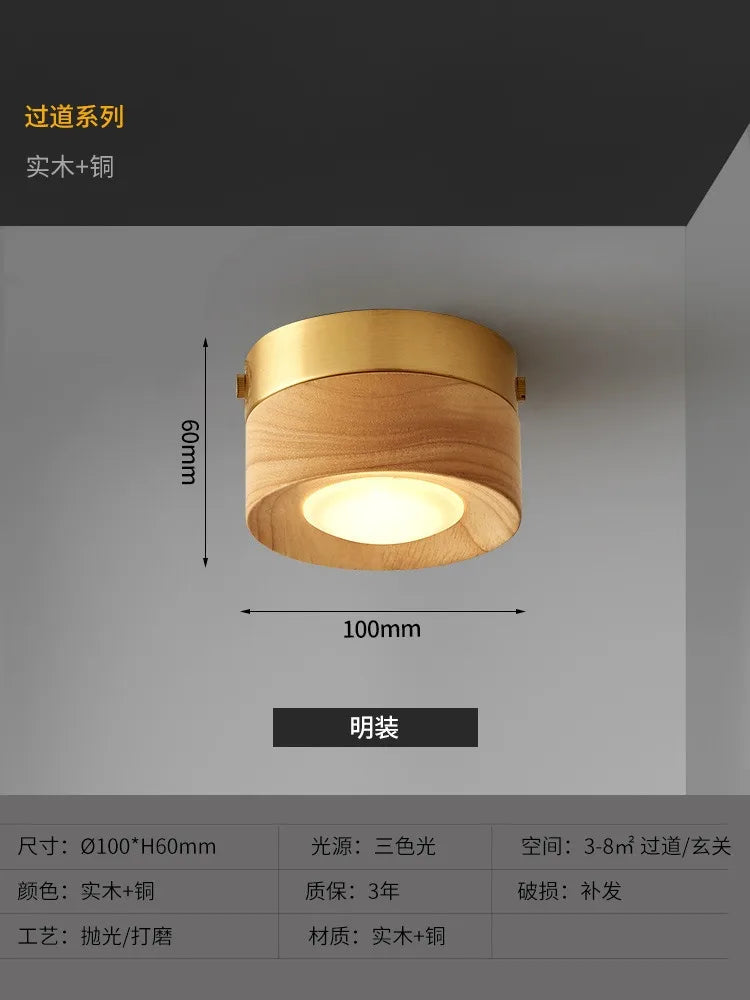 lampe moderne or noir bois brillant éclairage quotidien monté surface minimaliste