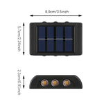 applique murale solaire moderne led jaunes cellules solaires bleues noirextérieur autonomepas cher