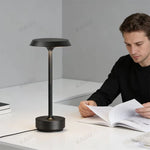 lampe table led rechargeable tactile moderne or noir sans fil chambre coucher