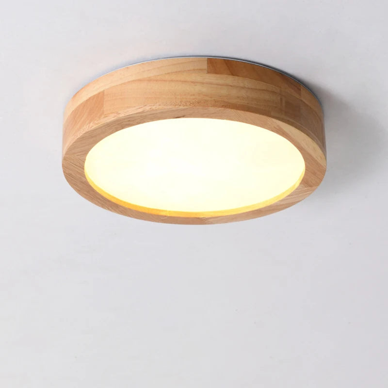 plafonniers led bois clair lumière blanche moderne minimaliste chambre éclairage quotidien