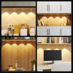 éclairage led sous cabinet blanc triangle moderne clips rechargeable usb