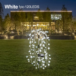lampe jardin led solaire 120 led multicolore modes balancement deco moderneextérieur festive noël vacances