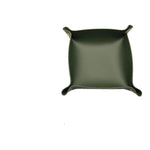 plateau bijoux simili cuir rose pâle dorés moderne 15cm 15cm rangement cosmétiques rechargeableversible