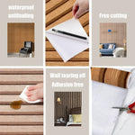 décoration murale papier peint motifs lignes verticales moderne minimaliste adhésif PVC marron beige gris