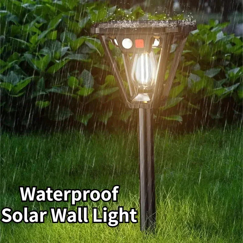 lampe solaire murale noire ip65 led adhésif capteur mouvement contemporaine étanche jardin cour