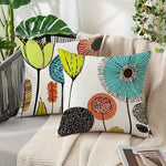 taies d'oreiller modernes fleurs stylisées polyester peacheskin 40x40cm 45x45cm 50x50cm 60x60cm