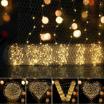 guirlande lumineuse bleu doré étoiles moderne adhésif connecteurs 10m 5m événements anniversaires fêtes noël