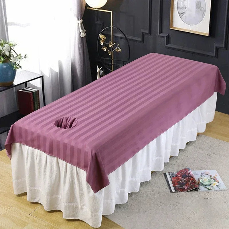drap lit élastique table massage trou visage coton salon beauté