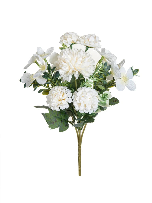 bouquet fleurs artificielles soie mariage décoration intérieure rose blanc vert modernes