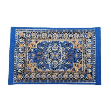 petit tapis décoratif maison poupee motif floral traditionnel turc miniature