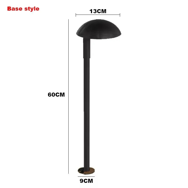 lampe solaire noire moderne ip65 base plate éclairage extérieur industriel led aluminium
