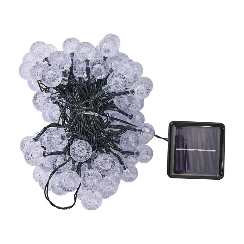 guirlande lumineuse solaire translucides blanc vert bleu jaune moderne clips patio noël