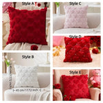 coussin rouge motif cœurs doux opacité 45cm 45cm lit décoration romantique polyester coton
