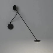 Applique murale noire design avec bras articulé réglable pour chambre et bureau - Éclairage créatif