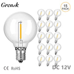 ampoule led filament doré transparente e12 1w 249 lumens 360° classique 11 50v 2000h