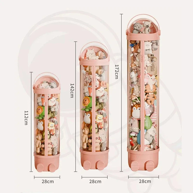 boîtes rangement jouets transparentes moderne rose clair pliables multifonctions organisation enfants storage zipper toy