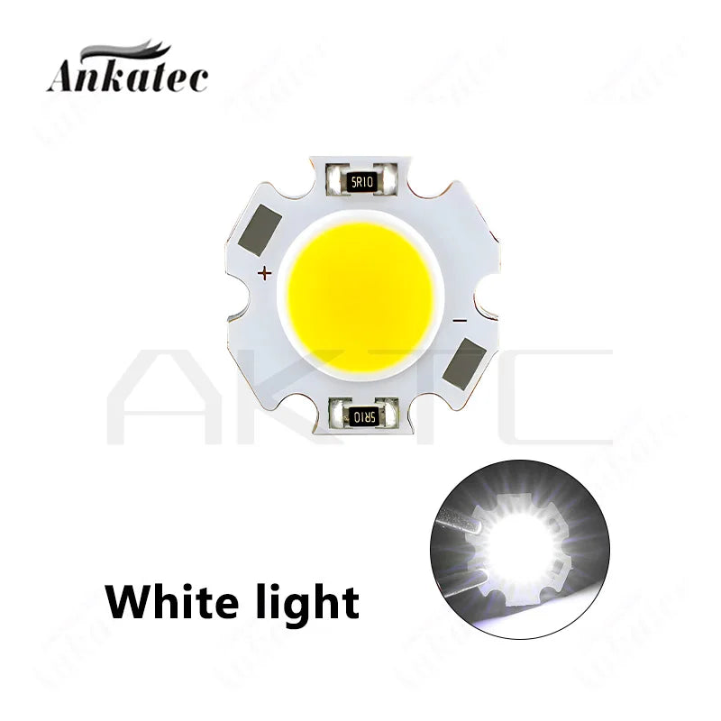 plaque led cob 3w 5w 7w 12v 24v blanc chaud alu rond moderne downlight