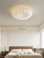 lampe suspendue moderne blanche plissée intérieure éclairage quotidien led acrylique facile