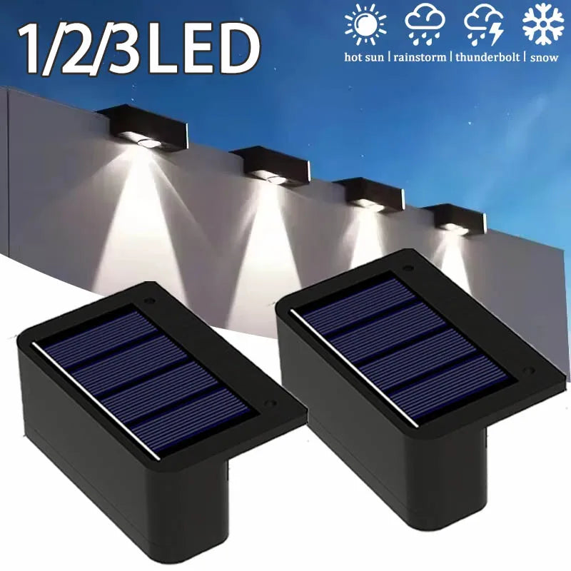 appliques murales solaires noires panneau solaire bleu moderne led étanchesextérieur minimaliste lumière soleil