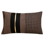 taies d'oreiller carrées rayées noires blanches modernes adhésives 45x45cm coton polyester